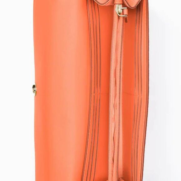 NWT Kate Spade Marti Large Slim Flap Wallet, Melon Orange - Picture 3 of 6